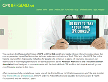 Tablet Screenshot of cprandfirstaid.net
